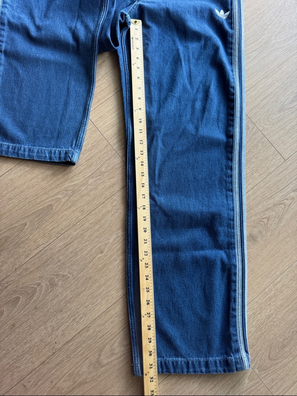 adidas Adicolor Firebird Pants Medium Blue Denim Size 34 - Picture 16 of 16
